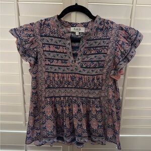 Sea NY flutter sleeve blouse